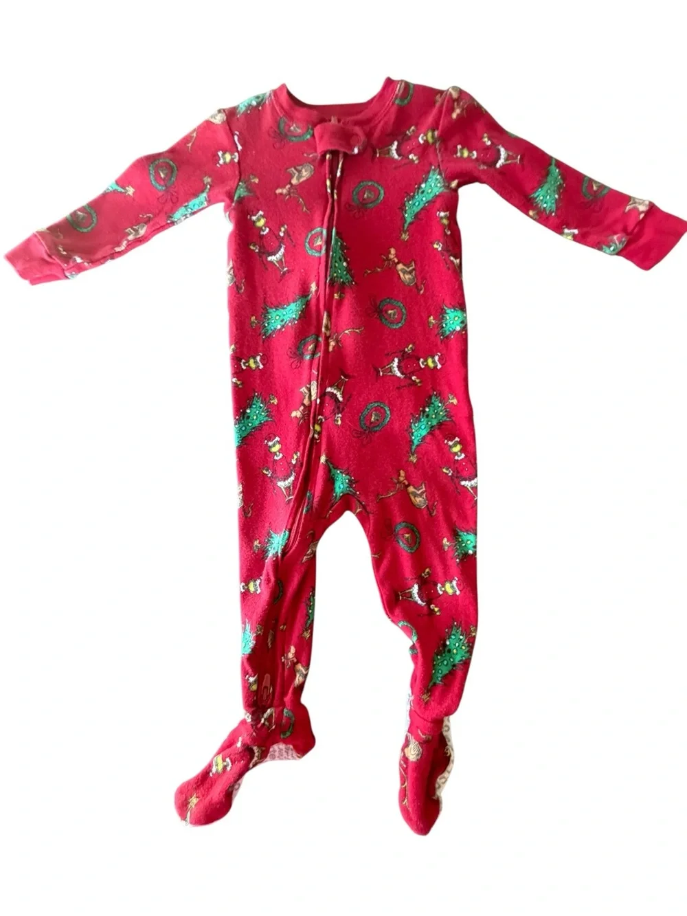 Carter’s Grinch Christmas Footed Pajamas 12M